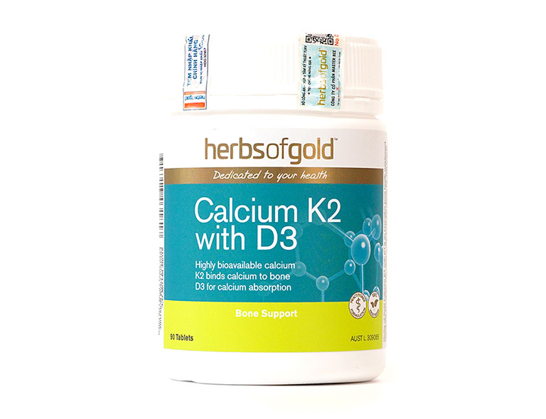 Viên uống Herbs of Gold Calcium K2 with D3