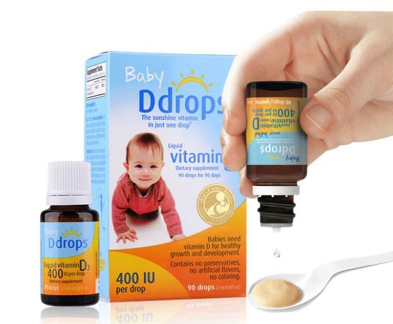 Mỗi giọt Baby D drops Vitamin D3 của Mỹ chứa 400 IU vitamin D3