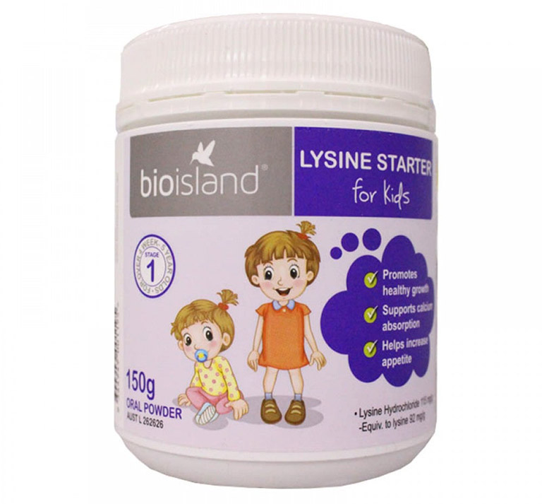 giá bán bột tăng chiều cao Bio Island Lysine Starter For Kids