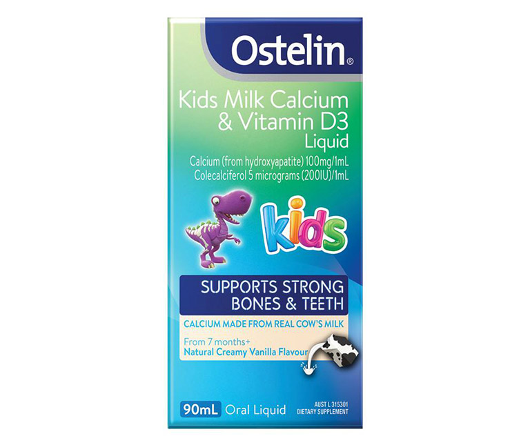 Ostelin Kids Milk Calcium Vitamin D3 Liquid 90ml