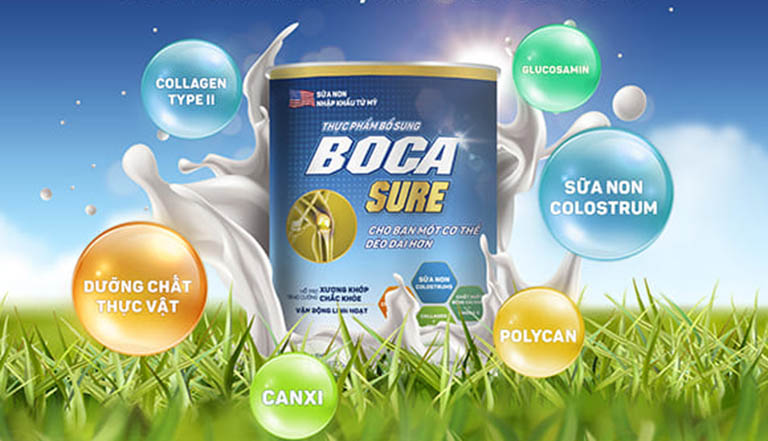 Boca Sure chứa bột sữa non Colostrum, hoạt chất Polycan®